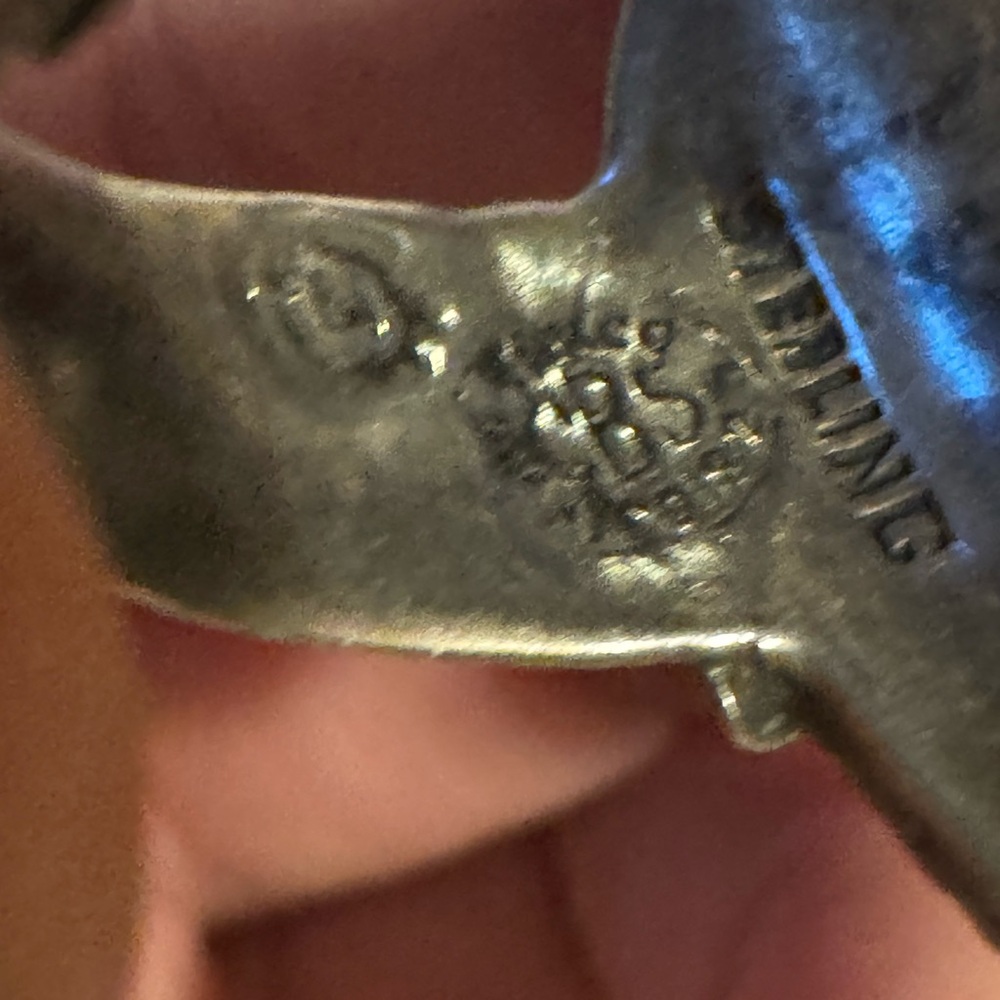 Signed Sterling Silver Ring With Three Amethyst S… - image 8